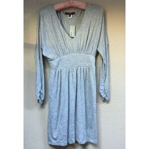 New Single by Galina Sobolev Women's Dolman Sleeves V-Neck XS Gray A-Line Dress